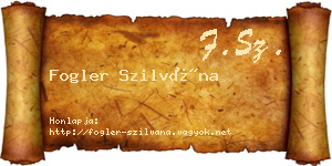 Fogler Szilvána névjegykártya